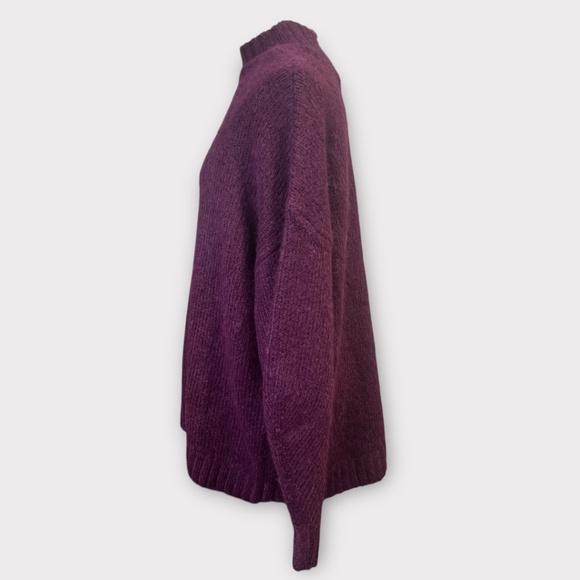 Pistola Carlen Sweater Womens Small Aubergine Mock Neck Alpaca Blend Pullover - Picture 2 of 13